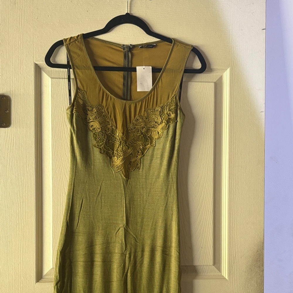 Marciano green Dress with crochet Detail